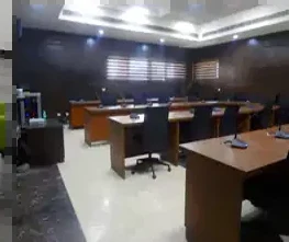 Board room with conferencing setup